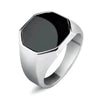 Siegelring Herren Damen Edelstahl - Achteckiger Ring - Königlicher Siegelring