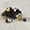 Siegelring Herren Damen Edelstahl - Achteckiger Ring - Königlicher Siegelring