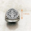 SIEGELRING HERREN DAMEN SILBER - KLASSISCHES KREUZ - Königlicher Siegelring