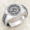 SIEGELRING HERREN DAMEN SILBER - VINTAGE KREUZ RING - Königlicher Siegelring