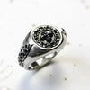 SIEGELRING HERREN DAMEN SILBER - VINTAGE KREUZ RING - Königlicher Siegelring