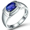 SIEGELRING HERREN DE LUXE IN WEISSGOLD MIT TANZANIT UND DIAMANT - Königlicher Siegelring