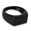SIEGELRING HERREN EDELSTAHL - KLASSICHER SCHWARZ RING - HERRENRING - Königlicher Siegelring