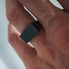 SIEGELRING HERREN EDELSTAHL - KLASSICHER SCHWARZ RING - HERRENRING - Königlicher Siegelring