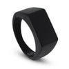 SIEGELRING HERREN EDELSTAHL - KLASSICHER SCHWARZ RING - HERRENRING - Königlicher Siegelring