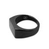 SIEGELRING HERREN EDELSTAHL - KLASSICHER SCHWARZ RING - HERRENRING - Königlicher Siegelring