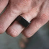 SIEGELRING HERREN EDELSTAHL - KLASSICHER SCHWARZ RING - HERRENRING - Königlicher Siegelring