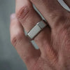 SIEGELRING HERREN EDELSTAHL MINIMALISTISCHES MODERNES DESIGN - HERRENRING - Königlicher Siegelring