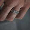 SIEGELRING HERREN EDELSTAHL MINIMALISTISCHES MODERNES DESIGN - HERRENRING - Königlicher Siegelring