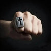 SIEGELRING HERREN EDELSTAHL MIT LATEINISCHEM KREUZ - Königlicher Siegelring