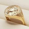 SIEGELRING HERREN GOLD 14K ODER 18K DER HERR JESUS CHRISTUS - Königlicher Siegelring