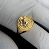 SIEGELRING HERREN GOLD 14K ODER 18K DER HERR JESUS CHRISTUS - Königlicher Siegelring