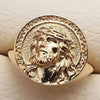 SIEGELRING HERREN GOLD 14K ODER 18K DER HERR JESUS CHRISTUS - Königlicher Siegelring