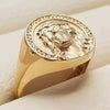SIEGELRING HERREN GOLD 14K ODER 18K DER HERR JESUS CHRISTUS - Königlicher Siegelring