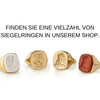 SIEGELRING HERREN GOLD 9-14-18 KARAT MIT ROTEM ACHAT-STEIN - PERSONALISIEREN HERRENRING - Königlicher Siegelring