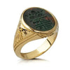 SIEGELRING HERREN GOLD - 9-14-18 KARAT ODER 925 SILBER PERSONALISIERTE FAMILIENWAPPEN BLUTSTEIN RING - SIEGELRING ANFERTIGEN LASSEN - Königlicher Siegelring