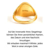 SIEGELRING HERREN GOLD - 9-14-18 KARAT ODER 925 SILBER PERSONALISIERTE FAMILIENWAPPEN BLUTSTEIN RING - SIEGELRING ANFERTIGEN LASSEN - Königlicher Siegelring