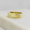 SIEGELRING HERREN GOLD : DIAMANTEN PINKY RING - VERLOBUNGSRING HERRENRING - Königlicher Siegelring
