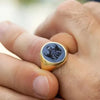 SIEGELRING HERREN GOLD ODER 925 SILBER MIT SARDONYX-STEIN - PERSONALISIERTE RING - Königlicher Siegelring