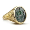 SIEGELRING HERREN GOLD SILBER : BLUTSTEIN RING PERSONALISIEREN HERRENRING - Königlicher Siegelring