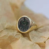 SIEGELRING HERREN GOLD SILBER : BLUTSTEIN RING PERSONALISIEREN HERRENRING - Königlicher Siegelring