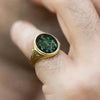SIEGELRING HERREN GOLD SILBER : BLUTSTEIN RING PERSONALISIEREN HERRENRING - Königlicher Siegelring
