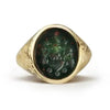 SIEGELRING HERREN GOLD SILBER : BLUTSTEIN RING PERSONALISIEREN HERRENRING - Königlicher Siegelring