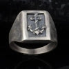 SIEGELRING HERREN HANDGEFERTIGTER SCHIFFSANKER - ABENTEUER-SYMBOL AUS SILBER - Königlicher Siegelring