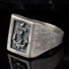 SIEGELRING HERREN HANDGEFERTIGTER SCHIFFSANKER - ABENTEUER-SYMBOL AUS SILBER - Königlicher Siegelring