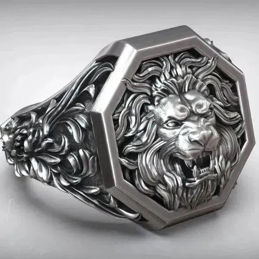SIEGELRING HERREN IM KÖNIGLICHEN BAROCKSTIL AUS STERLING SILBER - ZEITLOSE ELEGANZ - Königlicher Siegelring