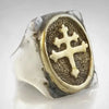 SIEGELRING HERREN IN SILBER LOTHRINGEN KREUZ DIE KÖNIGLICHE MACHT - Königlicher Siegelring