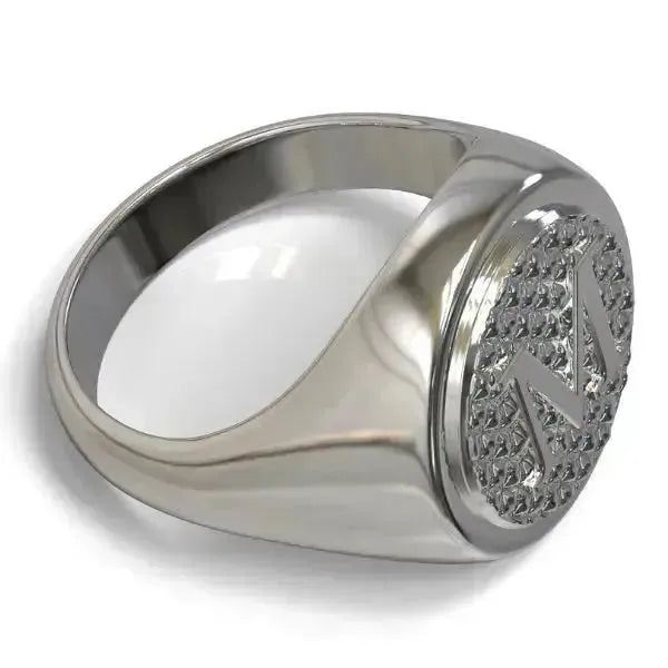 SIEGELRING HERREN PERSONALISIREN IM KELTISCHEN STIL MIT ZWEI BUCHSTABEN AUS SILBER - Königlicher Siegelring