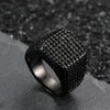 SIEGELRING HERREN ROBUST UND LANGLEBIG PUNKTIERT TITANIUM EDELSTAHL - Königlicher Siegelring