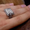 SIEGELRING HERREN SILBER BESTEHEND AUS 14 DIAMANT STEINEN - Königlicher Siegelring