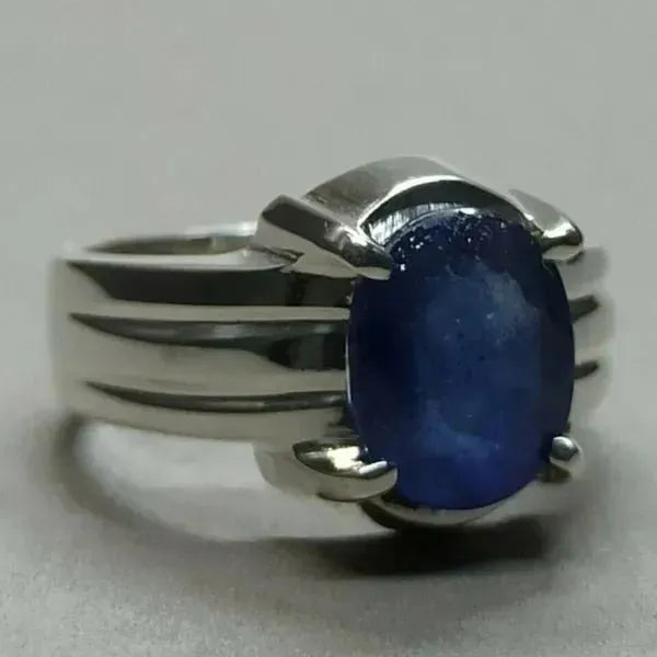 SIEGELRING HERREN SILBER DER STEIN DER LOYALITÄT BLAUER SAPHIR - Königlicher Siegelring