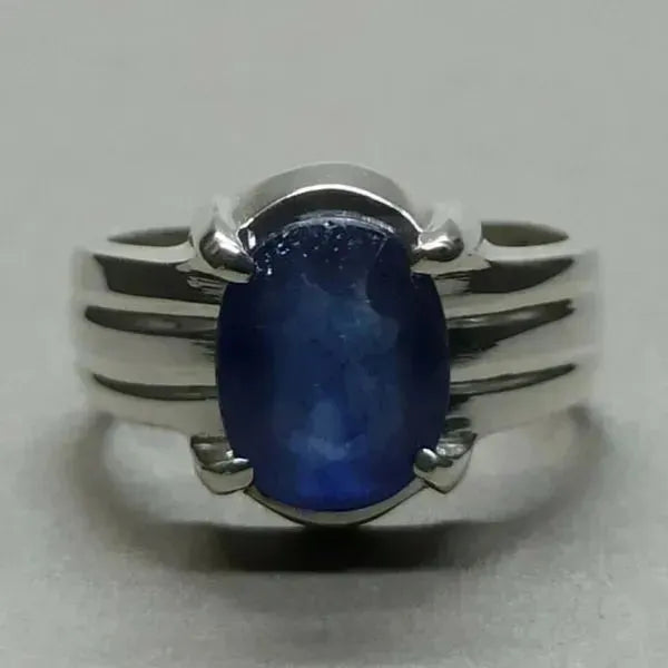 SIEGELRING HERREN SILBER DER STEIN DER LOYALITÄT BLAUER SAPHIR - Königlicher Siegelring