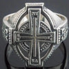 SIEGELRING HERREN SILBER HANDGEFERTIGT JESUS CHRISTUS SYMBOL KREUZ - Königlicher Siegelring
