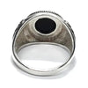 SIEGELRING HERREN SILBER MASSIV EIN EINZIGER ONYX STEIN SCHWARZ - Königlicher Siegelring