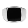 SIEGELRING HERREN SILBER MASSIV ONYX SCHWARZ - DUNKLE ELEGANZ - Königlicher Siegelring