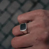 SIEGELRING HERREN SILBER MASSIV ONYX SCHWARZ - DUNKLE ELEGANZ - Königlicher Siegelring