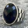 SIEGELRING HERREN SILBER MIT ZIRKONIA STEIN 11 GR. - Königlicher Siegelring