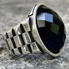 SIEGELRING HERREN SILBER MIT ZIRKONIA STEIN 11 GR. - Königlicher Siegelring