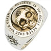 SIEGELRING HERREN SILBER, TOTENKOPF-DETAILS: ZEITGENÖSSISCHER STIL - Königlicher Siegelring