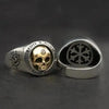 SIEGELRING HERREN SILBER, TOTENKOPF-DETAILS: ZEITGENÖSSISCHER STIL - Königlicher Siegelring