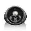 SIEGELRING HERREN SILBER TOTENKOPF GOTHIC - Königlicher Siegelring