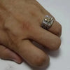 SIEGELRING HERREN TOTENKOPF BIKER AUS STERLING SILBER - REBELLISCHE ELEGANZ - Königlicher Siegelring
