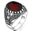 SIEGELRING HERREN ZIRKONIA STEIN ADLER MOTIV - Königlicher Siegelring