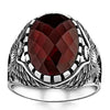 SIEGELRING HERREN ZIRKONIA STEIN ADLER MOTIV - Königlicher Siegelring