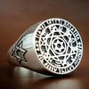 SIEGELRING IN SILBER DAVIDS SCHILD HEXAGRAMM SALOMON - Königlicher Siegelring