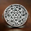 SIEGELRING IN SILBER DAVIDS SCHILD HEXAGRAMM SALOMON - Königlicher Siegelring